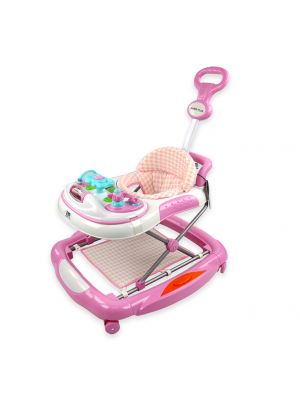 FIN BABIESPLUS รถหัดเดิน ปรับโยก ปรับระดับได้ รุ่น CAR-988 Pink