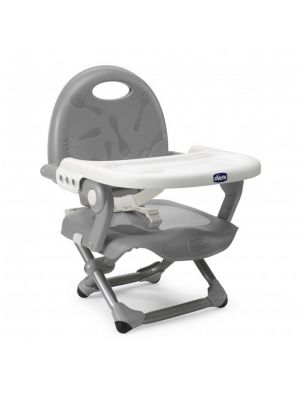Chicco - เก้าอี้ทานข้าวสำหรับเด็ก Pocket Snack Booster Seat - Daek Grey