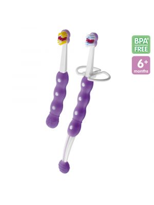 MAM Set สอนแปรงฟัน รุ่น 6+months สี purple