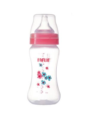 Farlin , ขวดนม Silky PP Feeding Bottle 3M+, สีชมพู,ขนาด 270ml,รุ่น FL-TOPAB42007