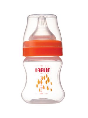 Farlin , ขวดนม Silky PP Feeding Bottle 0M+, สีส้ม,ขนาด 140ml,รุ่น FL-TOPAB42008