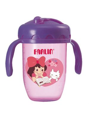 Farlin,ถ้วยหัดดื่ม Learner cup ขนาด 240 ml สีม่วง รุ่น FL-TOPAG10011