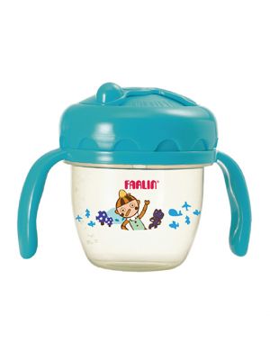 Farlin,ถ้วยหัดดื่ม Learner cup ขนาด 140 ml สีฟ้า รุ่น FL-TOPAG10012