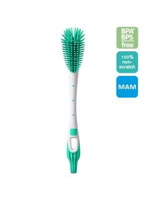 MAM แปรงล้างขวดนมซิลิโคน รุ่น 0+months สี lightblue