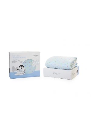 Iflin baby, ผ้าห่มใยไผ่ สำหรับเด็กแรกเกิด สีฟ้า