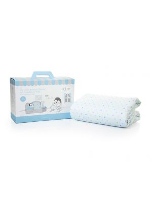 Iflin baby, ผ้าห่มใยไผ่ สำหรับเด็กโต สีฟ้า