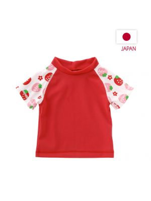 Nishiki, เสื้อว่ายน้ำ Baby Swim T-shirt,สีแดงลายสตอเบอร์รี่,95-100 cm. (13-16Kgs) ,จัดส่งสินค้าทุกวันจันทร์/พุธ/ศุกร์