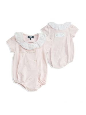baby gigi  บอดี้สูทปกระบาย สีชมพูุ 6-9 เดือน