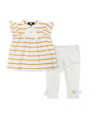 baby gigi  ชุดเสื้อกางเกง สีครีมเหลือง 18-24 เดือน