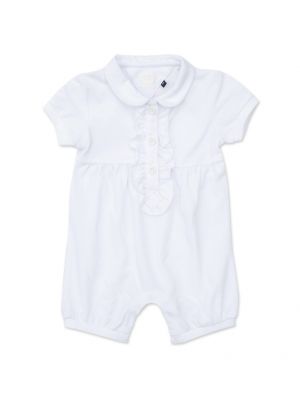 baby gigi ชุดหมีปิเก้คอระบายขาว ไซส์ 0-3 เดือน