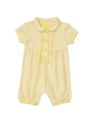 baby gigi ชุดหมีปิเก้คอระบายเหลือง ไซส์ 3-6 เดือน