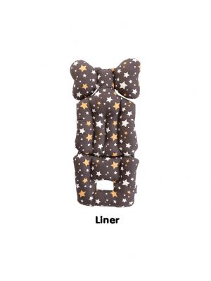Madeline - เบาะรองรถเข็น คาร์ซีท Shiny Star สีดำ แบบหนา