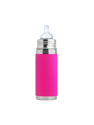 Pura, ขวดนมเก็บความร้อนหรือเย็น Stainless Steel,9oz/260ml,Pink Sleeve
