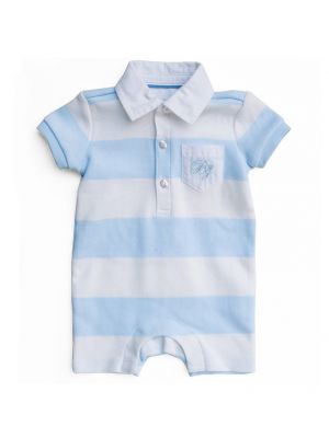 baby gigi Romper ลายริ้ว สีฟ้า แบบสั้น 0-3 เดือน