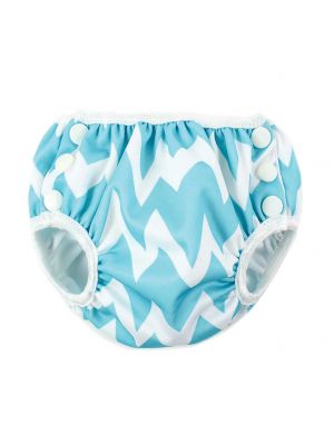 Bumkins - กางเกงผ้าอ้อมว่ายน้ำ รุ่น Swim Diapers ไซต์ S ลาย Blue Chevron