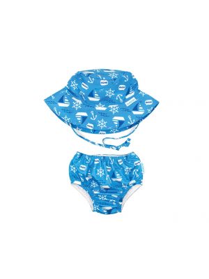 Bumkins - กางเกงผ้าอ้อมว่ายน้ำ รุ่น Swim Diapers and Hat ลาย Ahoy ไซต์ M
