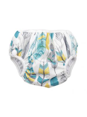 Bumkins - กางเกงผ้าอ้อมว่ายน้ำ รุ่น Swim Diapers ลาย Feather ไซต์ M