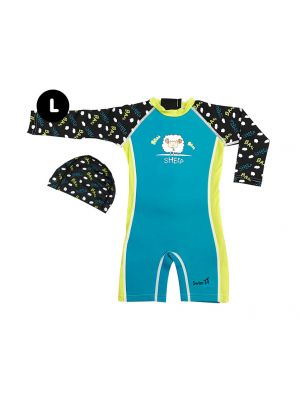 SWIM FLY - ชุดว่ายน้ำ รุ่น Spirit ลายแกะฟ้า ไซส์ L