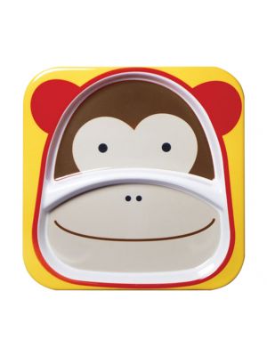Skip Hop จานสำหรับเด็ก ดีไซน์น่ารัก Zoo Divided Plate Monkey Style