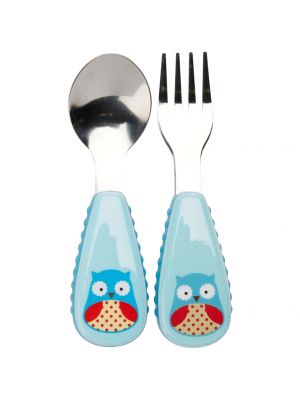 Skip Hop ชุดช้อน-ส้อม สำหรับเด็ก Zootensils Fork & Spoon Owl