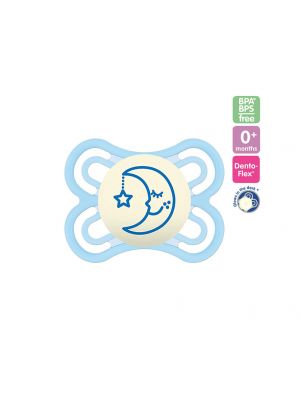 MAM จุกนมหลอก เพอร์เฟค ไนท์ แรกเกิด ชิ้นเดียว รุ่น 0+months สี lightblue