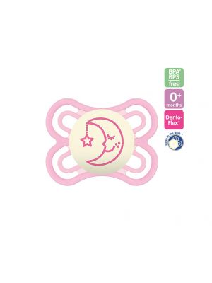 MAM จุกนมหลอก เพอร์เฟค ไนท์ แรกเกิด ชิ้นเดียว รุ่น 0+months สี pink