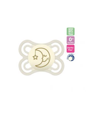MAM จุกนมหลอก เพอร์เฟค ไนท์ แรกเกิด ชิ้นเดียว รุ่น 0+months สี white_Moon