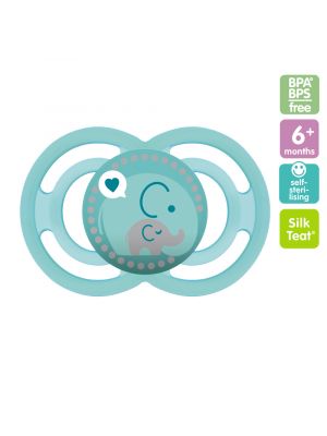 MAM จุกนมหลอก เพอร์เฟค 6 เดือน ขึ้นไป ชิ้นเดียว รุ่น 6+months สี lightblue