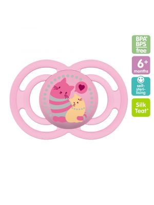 MAM จุกนมหลอก เพอร์เฟค 6 เดือน ขึ้นไป ชิ้นเดียว รุ่น 6+months สี pink