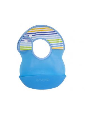 summer ,ผ้ากันเปื้อนซิลิโคน ,สีน้ำเงิน