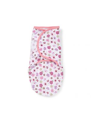 summer ,ผ้าห่อตัวเด็กแรกเกิด ,ลายดอกไม้ผีเสื้อ สีชมพู