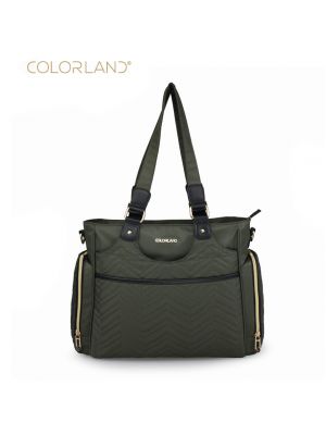 COLORLAND กระเป๋าผ้าอ้อมสะพายข้างสำหรับคุณแม่ TT 313 สีเขียว
