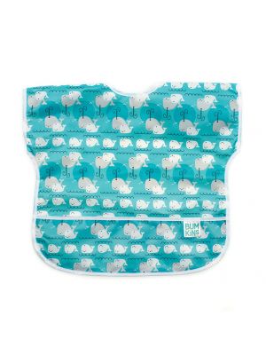 Bumkins - เสื้อคลุมกันเปื้อน รุ่น Junior Bib ลาย Whales Away