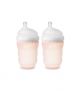 Olababy - แพ็คคู่ขวดนมซิลิโคน GentleBottle ขนาด 8 ออนซ์ สีส้มโอโรส